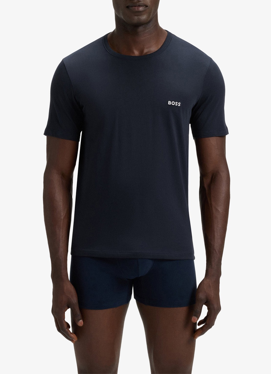 BOSS T-shirt met ronde hals in 3-pack - voorkant 2 antraciet
