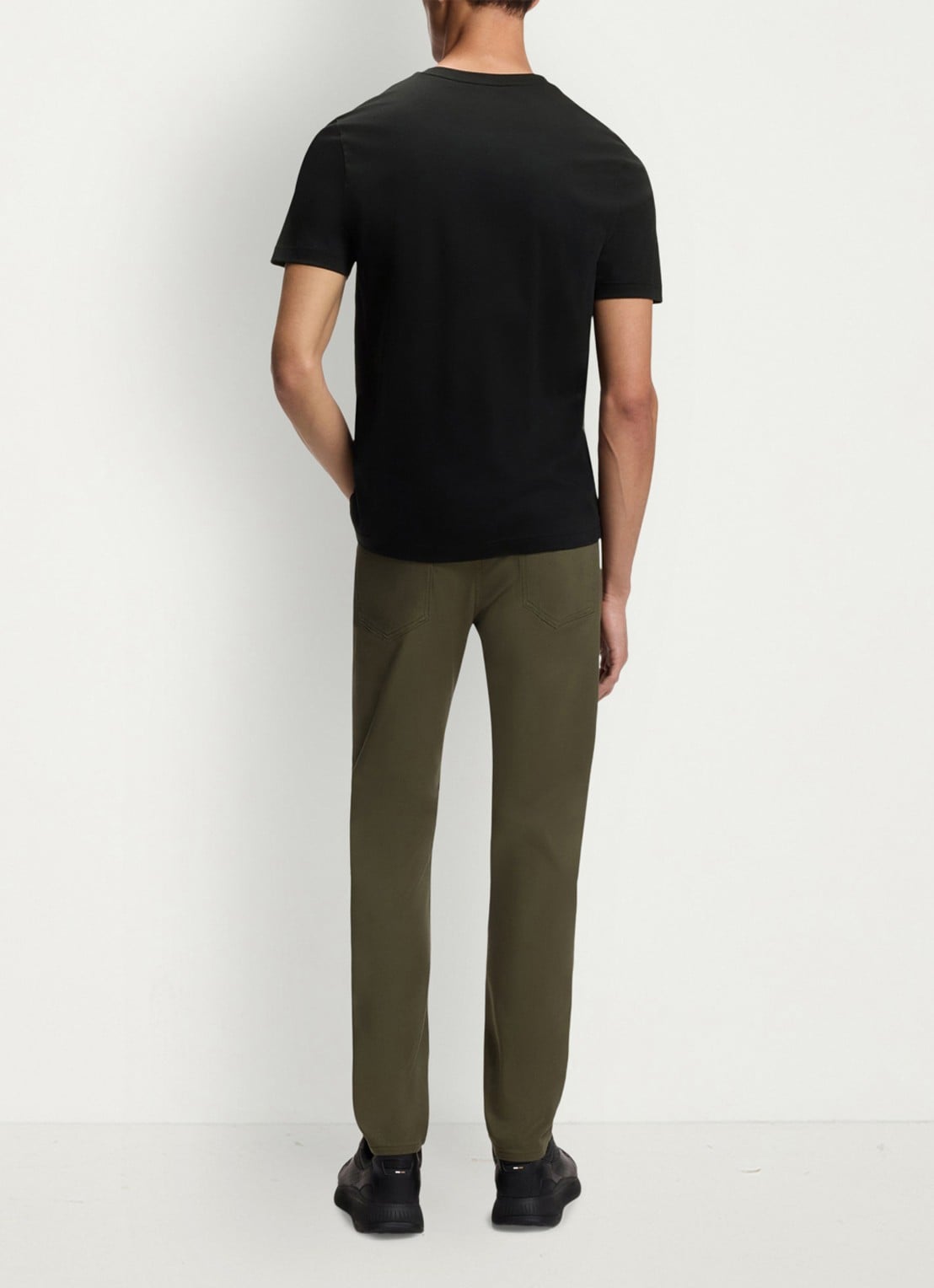 BOSS T-shirt met ronde hals - achterkant zwart
