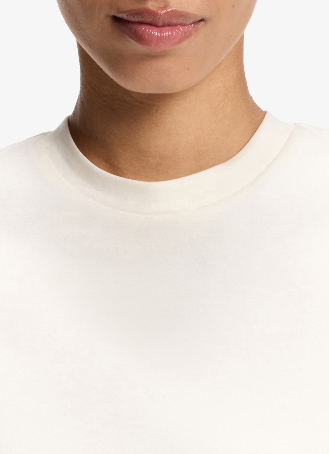 BOSS T-shirt met ronde hals - detail 5 creme