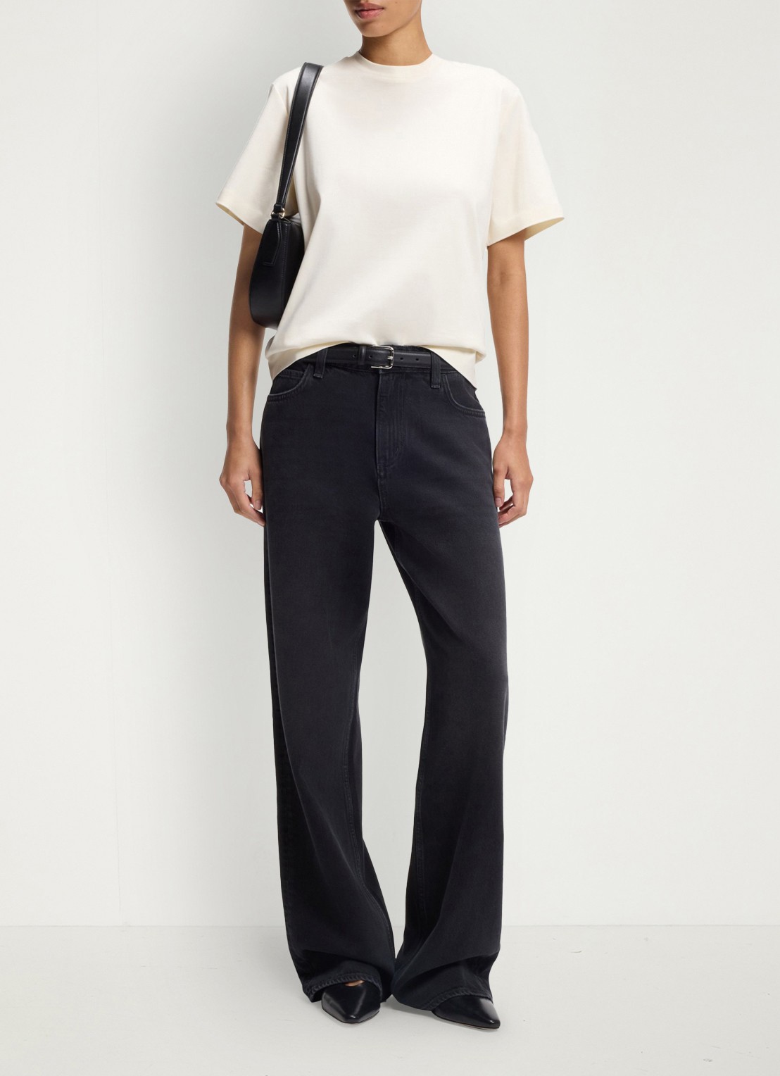 BOSS T-shirt met ronde hals - voorkant 2 creme