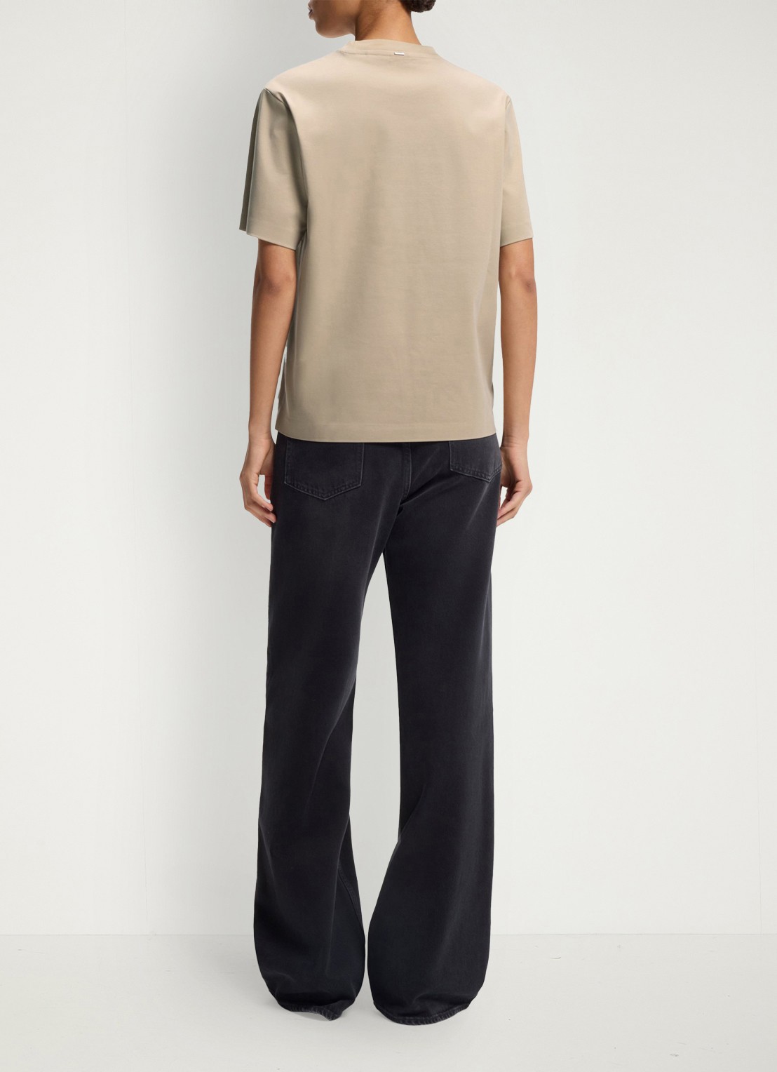 BOSS T-shirt met ronde hals - achterkant beige