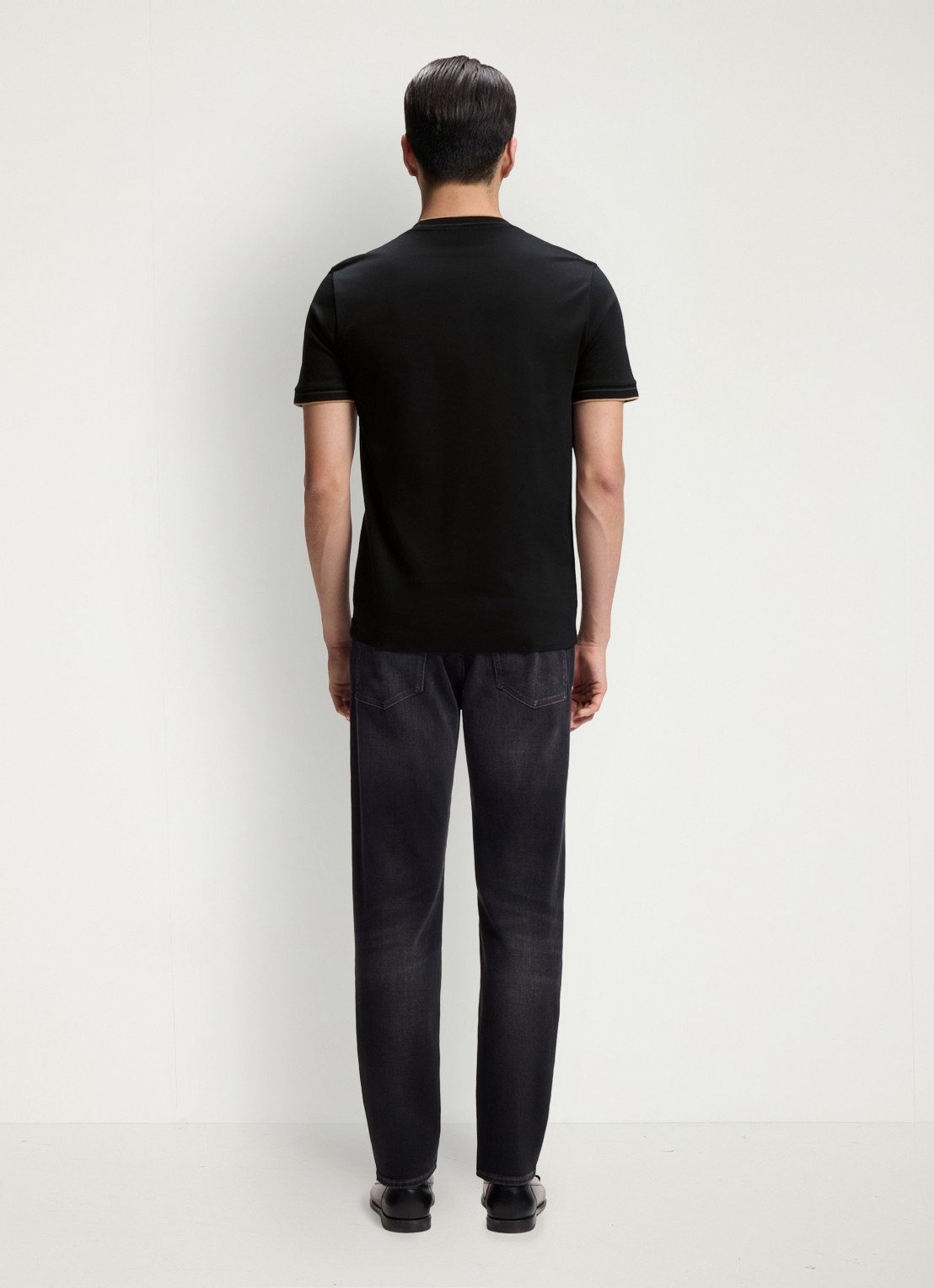 BOSS T-shirt met ronde hals - achterkant zwart