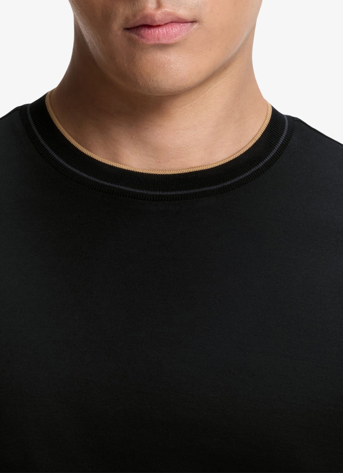 BOSS T-shirt met ronde hals - detail 5 zwart