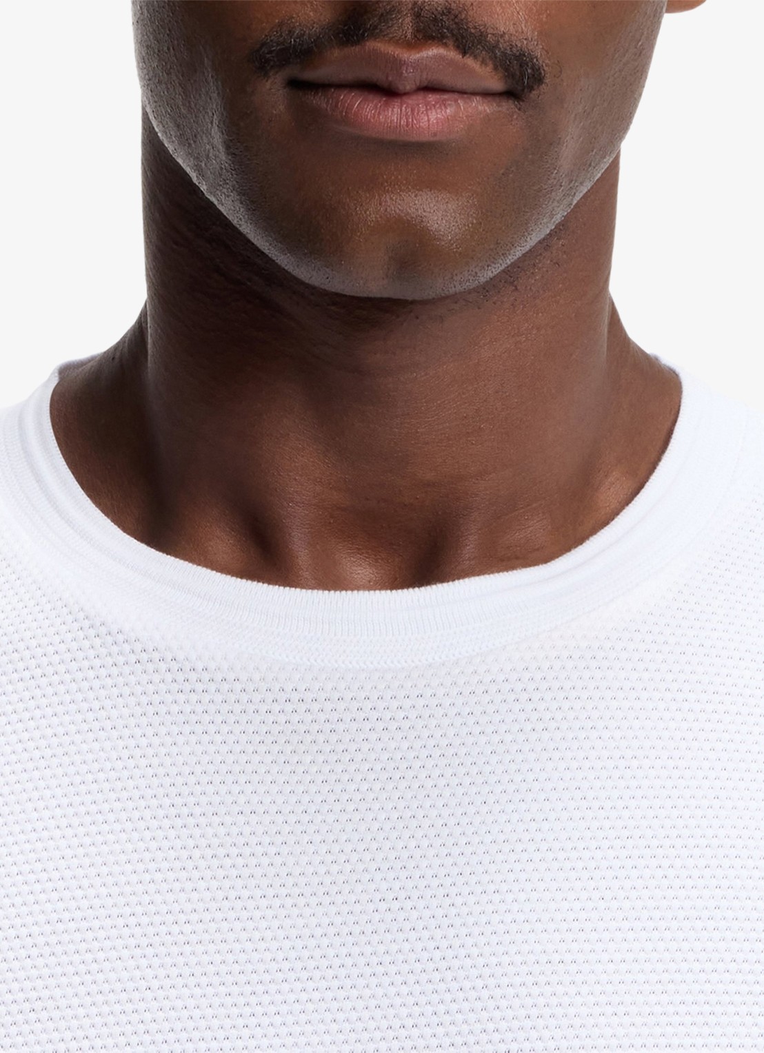 BOSS T-shirt met structuur - detail 6 white-100 / wit