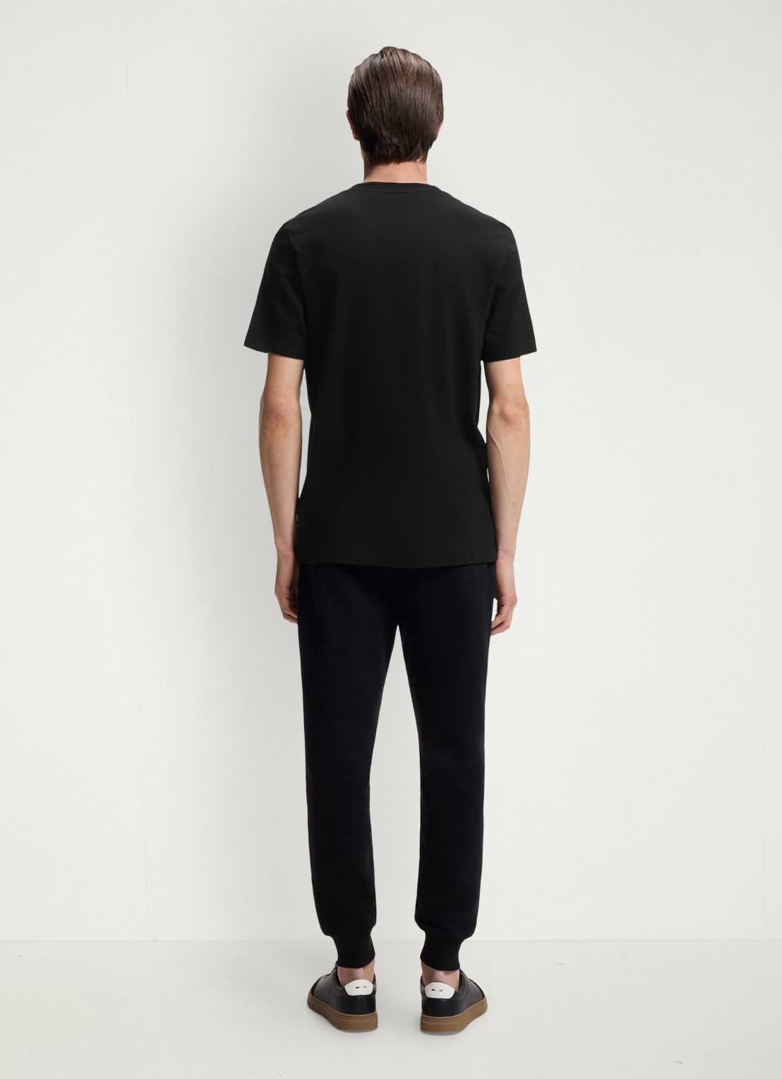 BOSS T-shirt met structuur - achterkant 6 black-001 / zwart