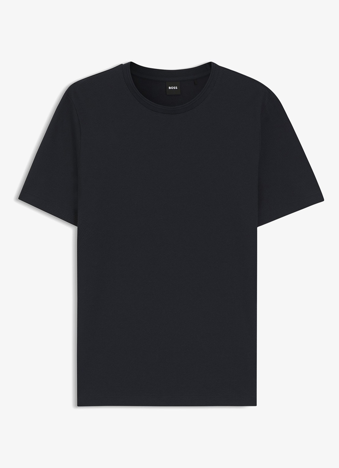 BOSS T-shirt met structuur - voorkant 4 dark blue-404 / blauw