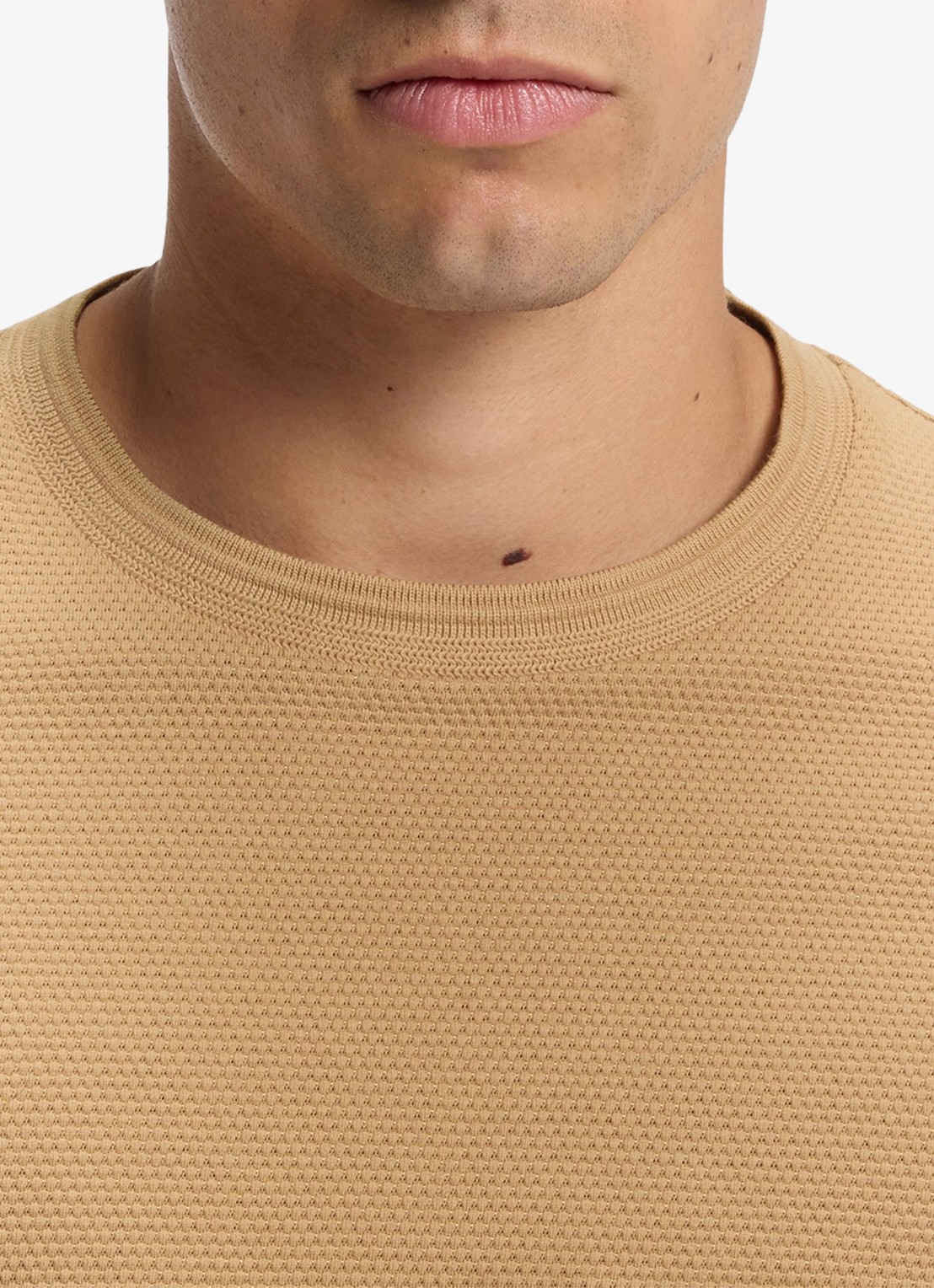 BOSS T-shirt met structuur - detail 6 medium beige-260 / beige