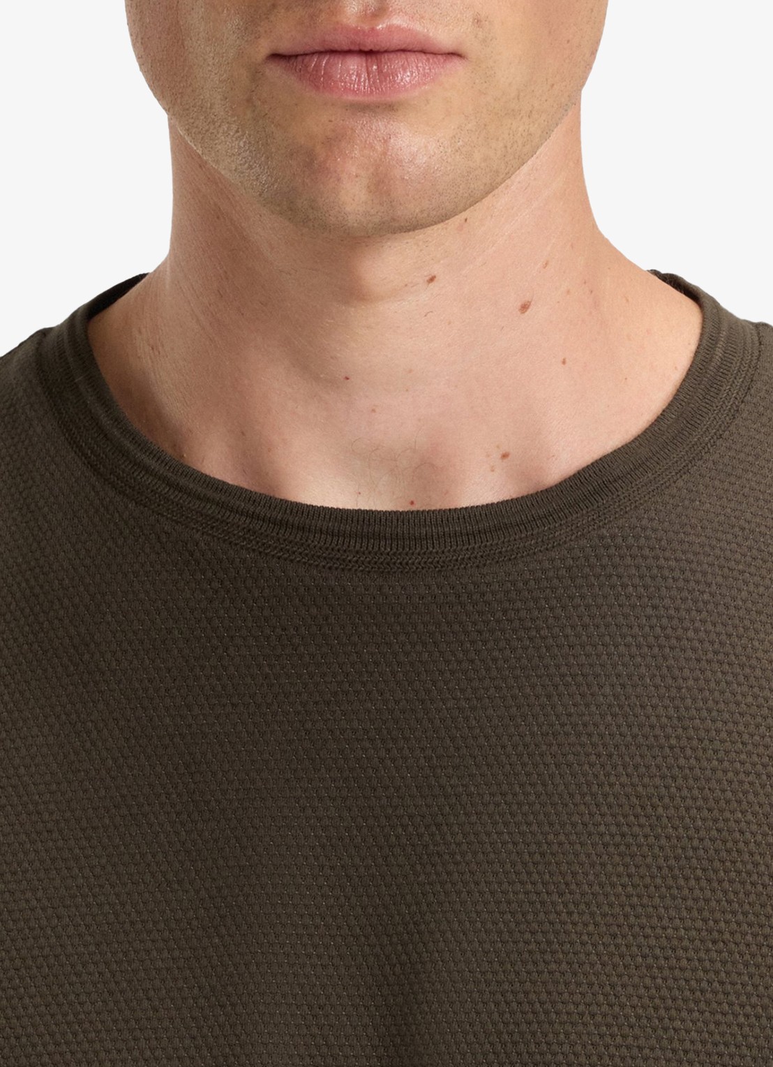 BOSS T-shirt met structuur - detail 5 open green-342 / groen