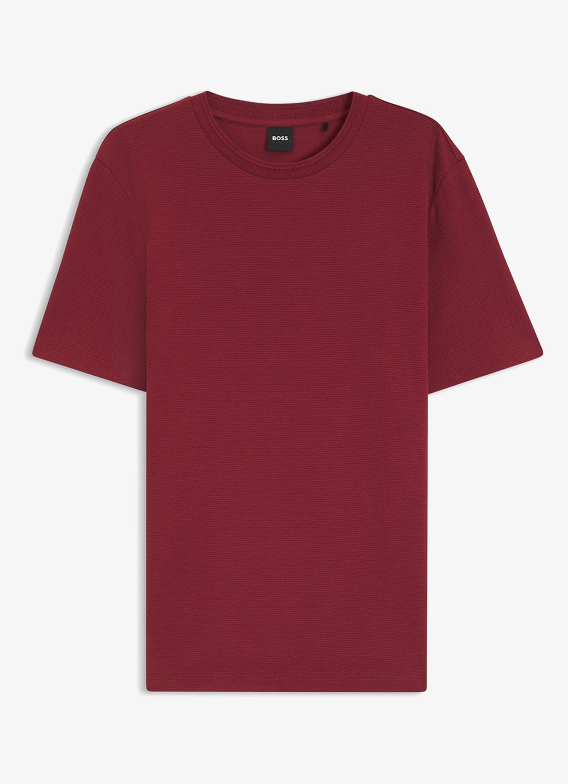 BOSS T-shirt met structuur - voorkant medium red-611 / rood