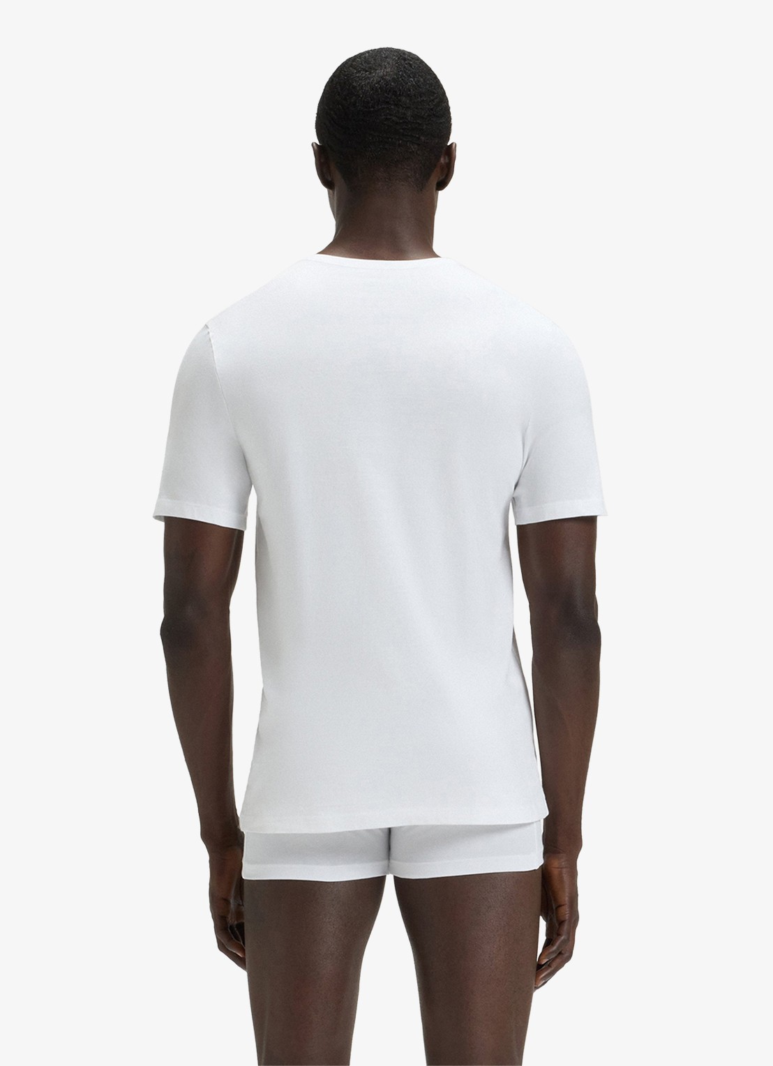 BOSS T-shirt met V-hals in 3-pack - achterkant wit