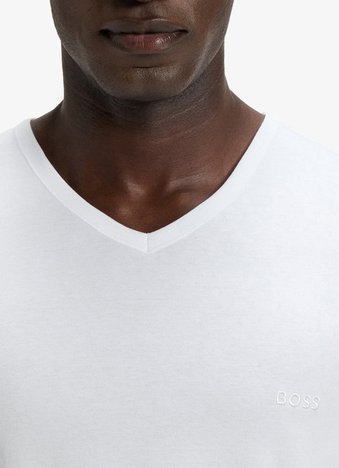 BOSS T-shirt met V-hals in 3-pack - detail 4 wit