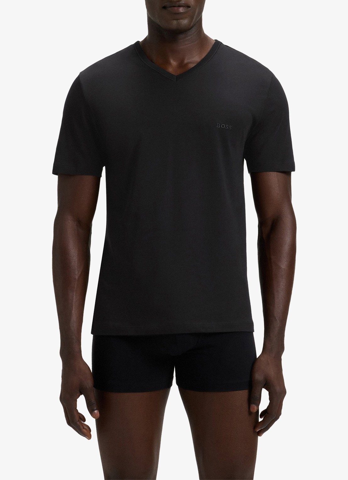 BOSS T-shirt met V-hals in 3-pack - detail 3 donkerblauw