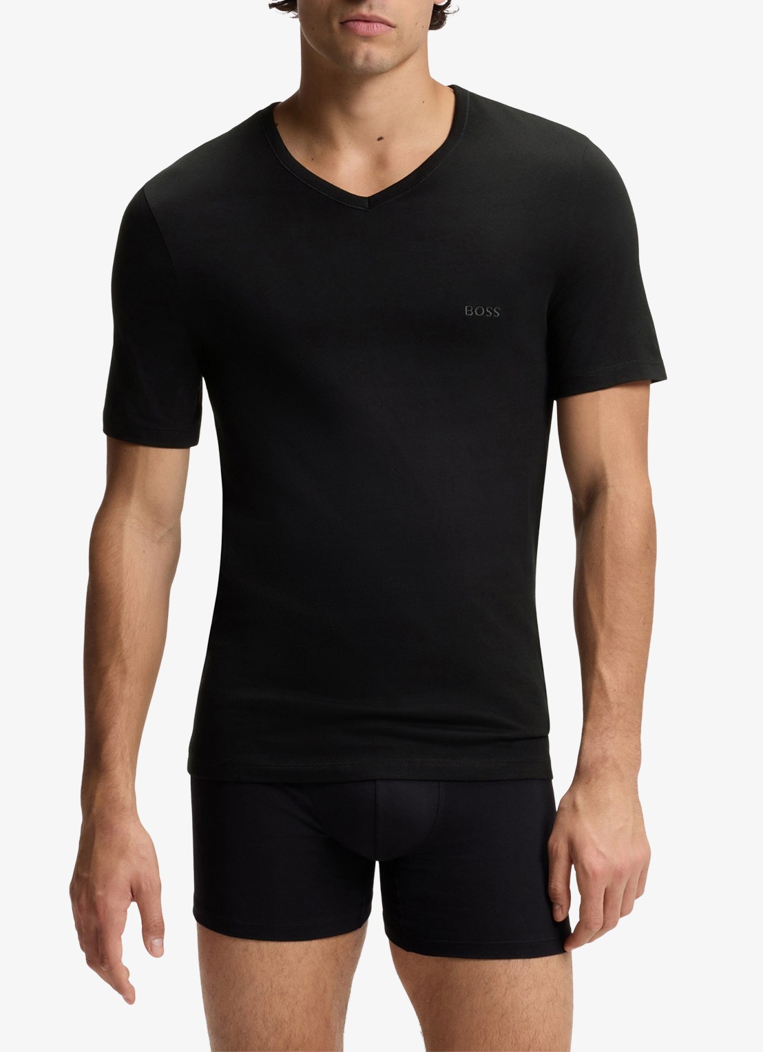 BOSS T-shirt met V-hals in 3-pack - detail 2 grijsmele