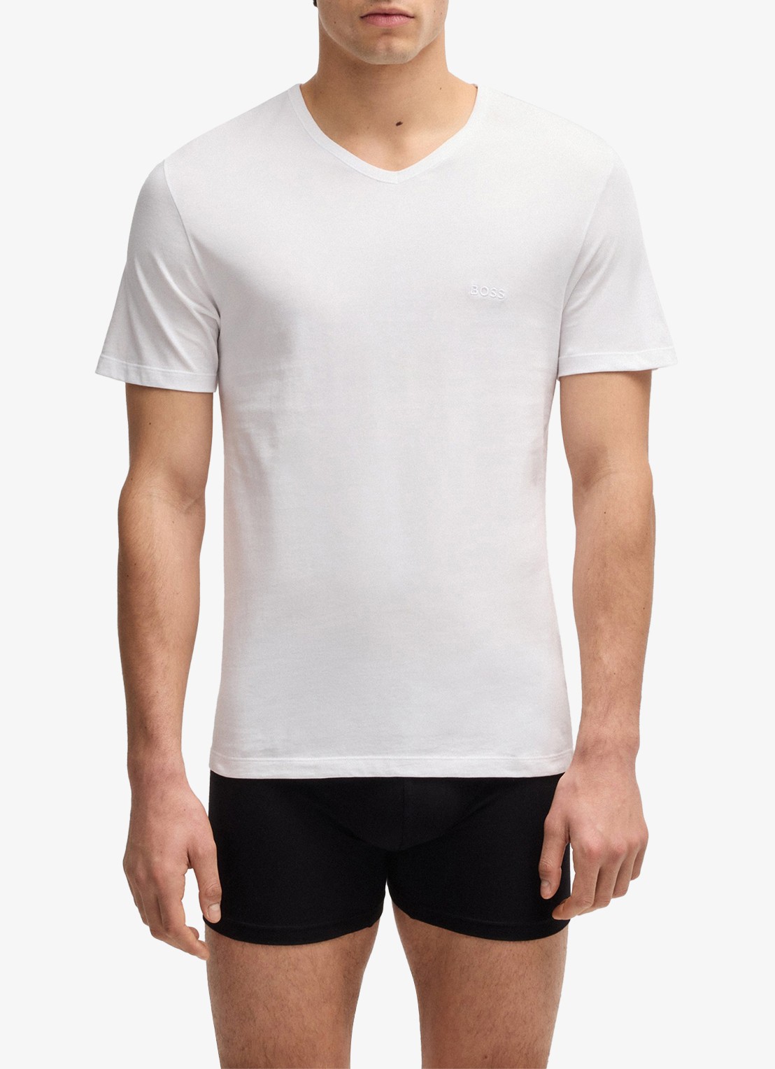BOSS T-shirt met V-hals in 3-pack - detail 4 grijsmele
