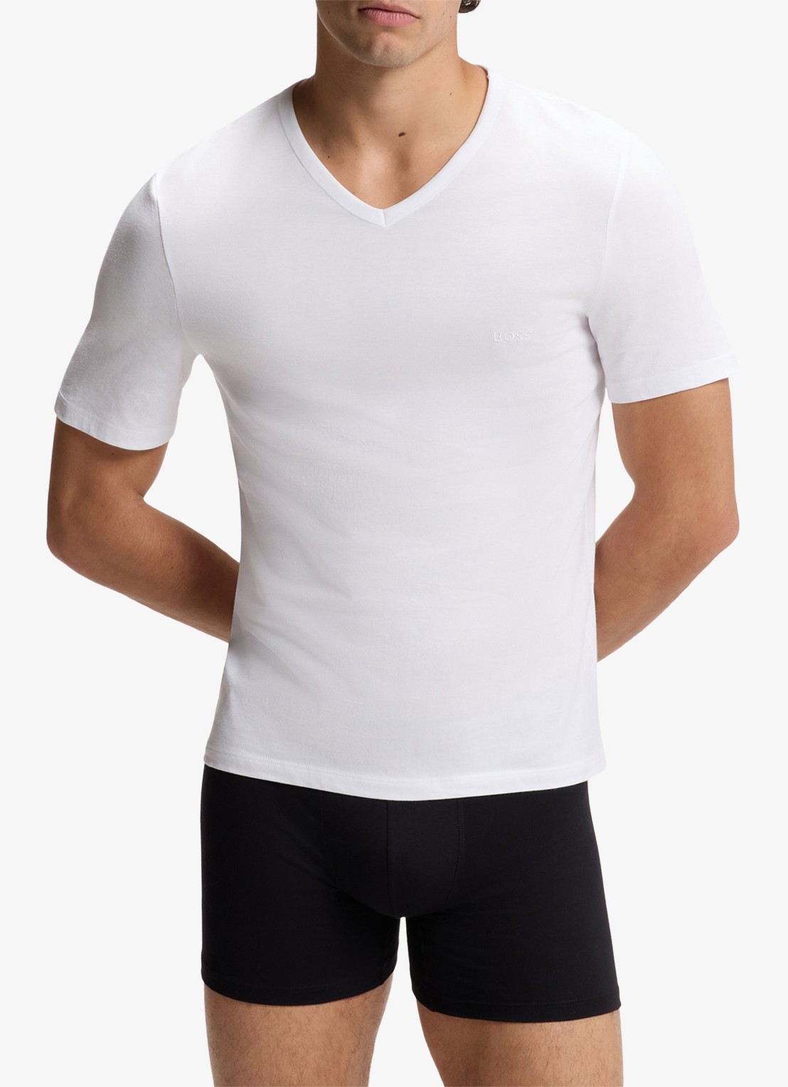BOSS T-shirt met V-hals in 3-pack - detail 4 grijsmele