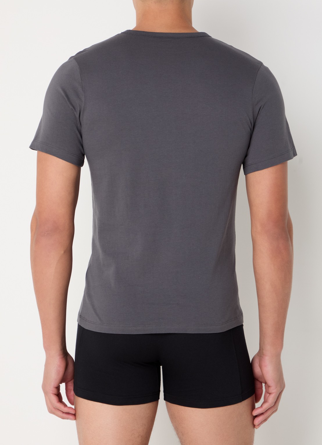 BOSS T-shirt van katoen in 3-pack - achterkant legergroen