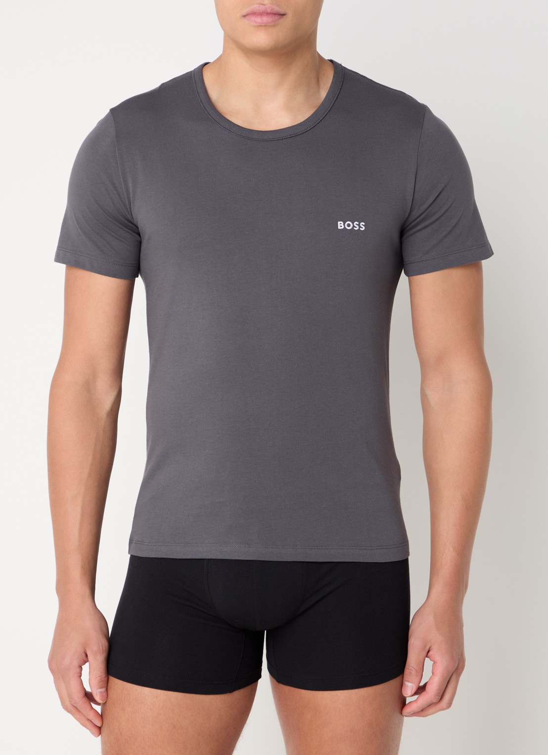 BOSS T-shirt van katoen in 3-pack - detail 2 legergroen
