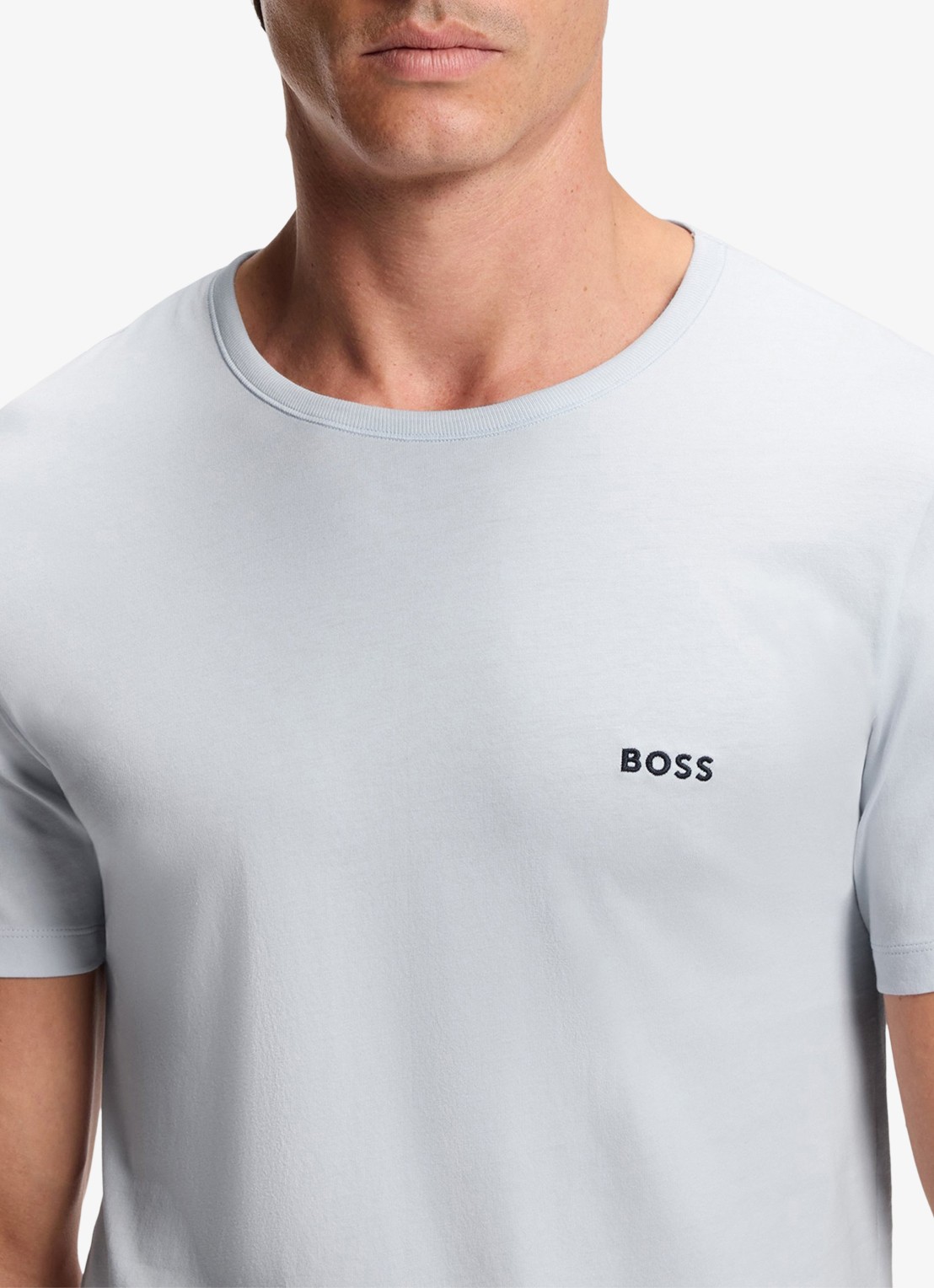 BOSS T-shirt van katoen in 3-pack - voorkant 3 donkerblauw