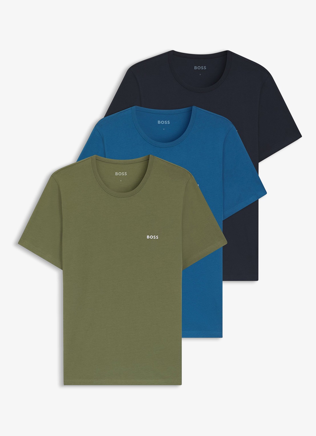BOSS T-shirt van katoen in 3-pack - voorkant open miscellaneous-973