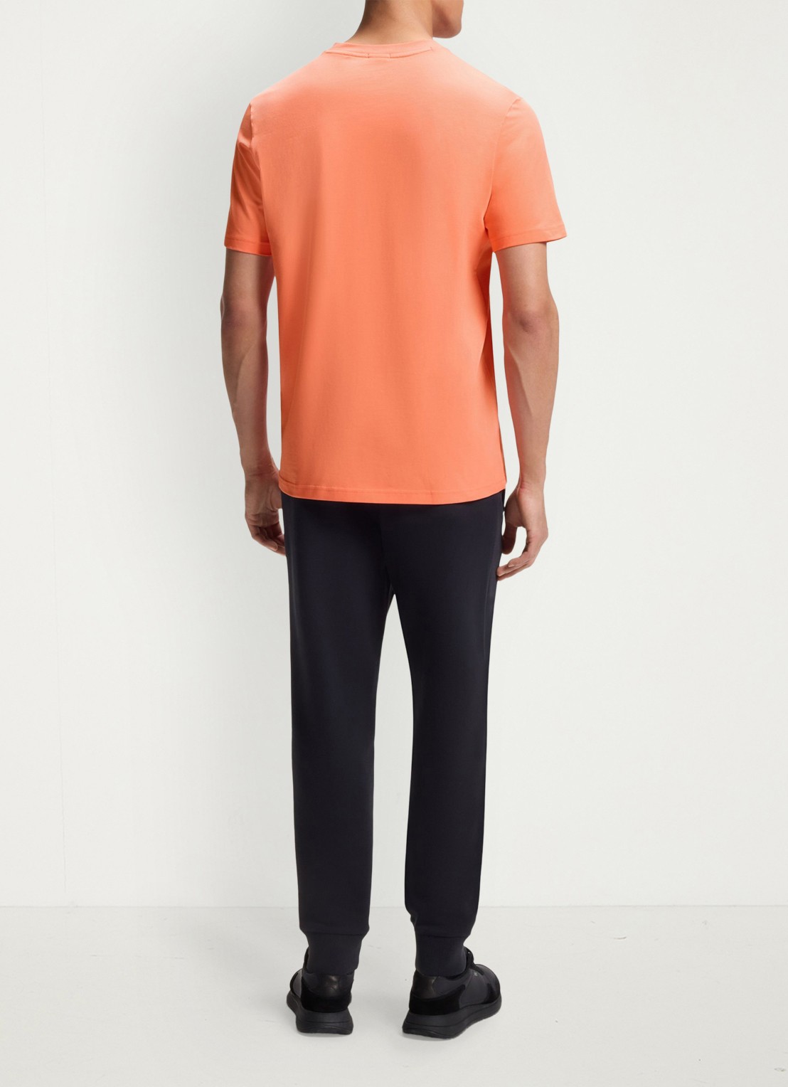 BOSS T-shirt van stretchkatoen met logodetail - achterkant 5 pink-650 / roze