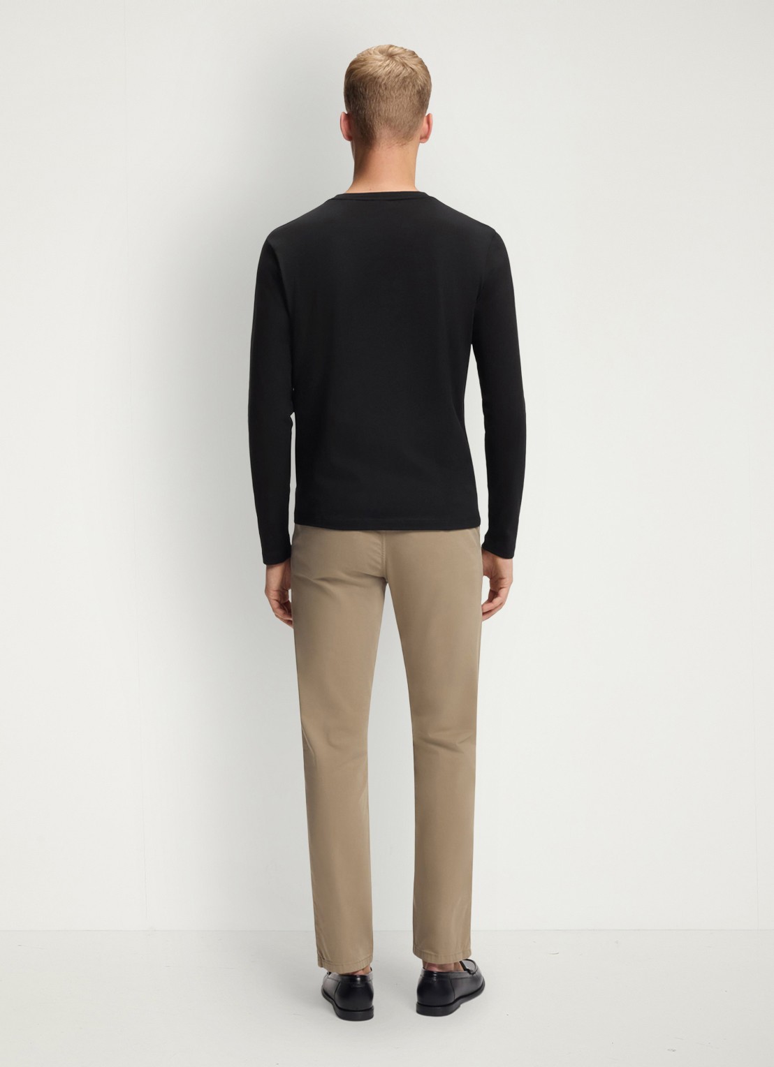 BOSS Tacks longsleeve met logo - achterkant zwart