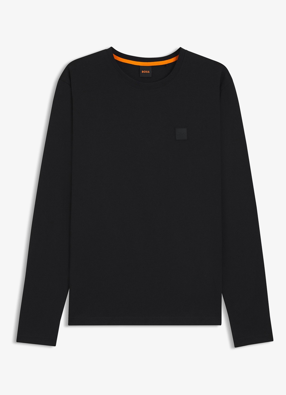 BOSS Tacks longsleeve met logo - voorkant 3 zwart