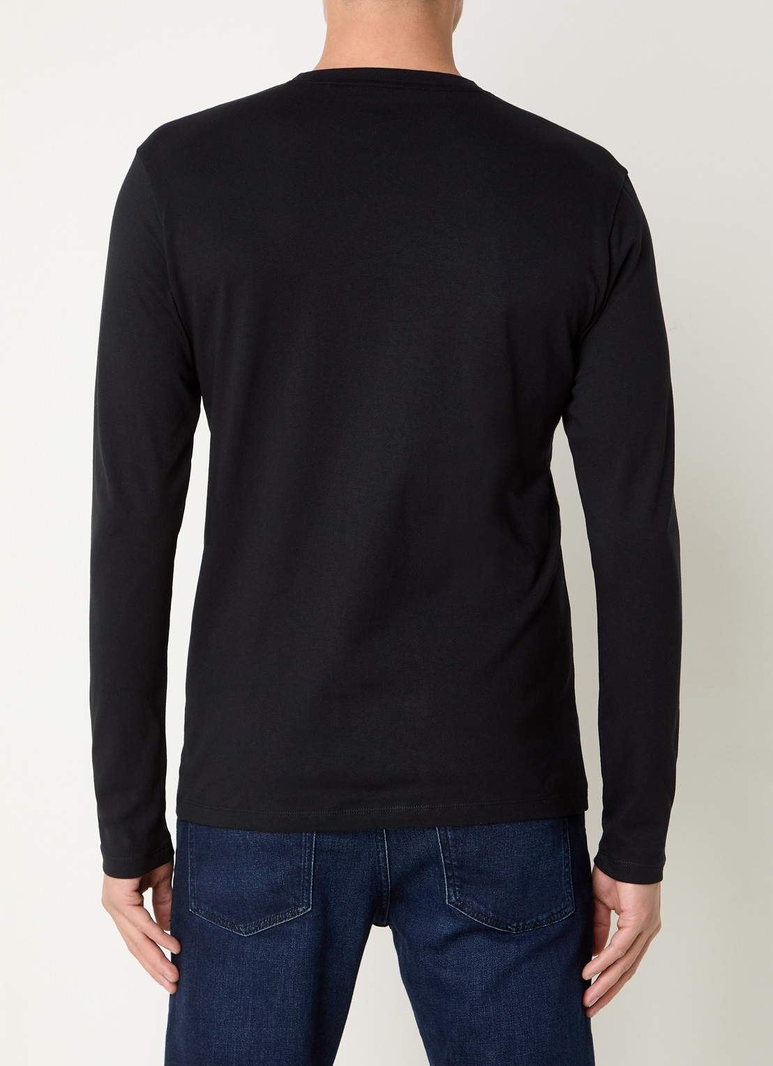 BOSS Tacks longsleeve met logo - achterkant 2 zwart