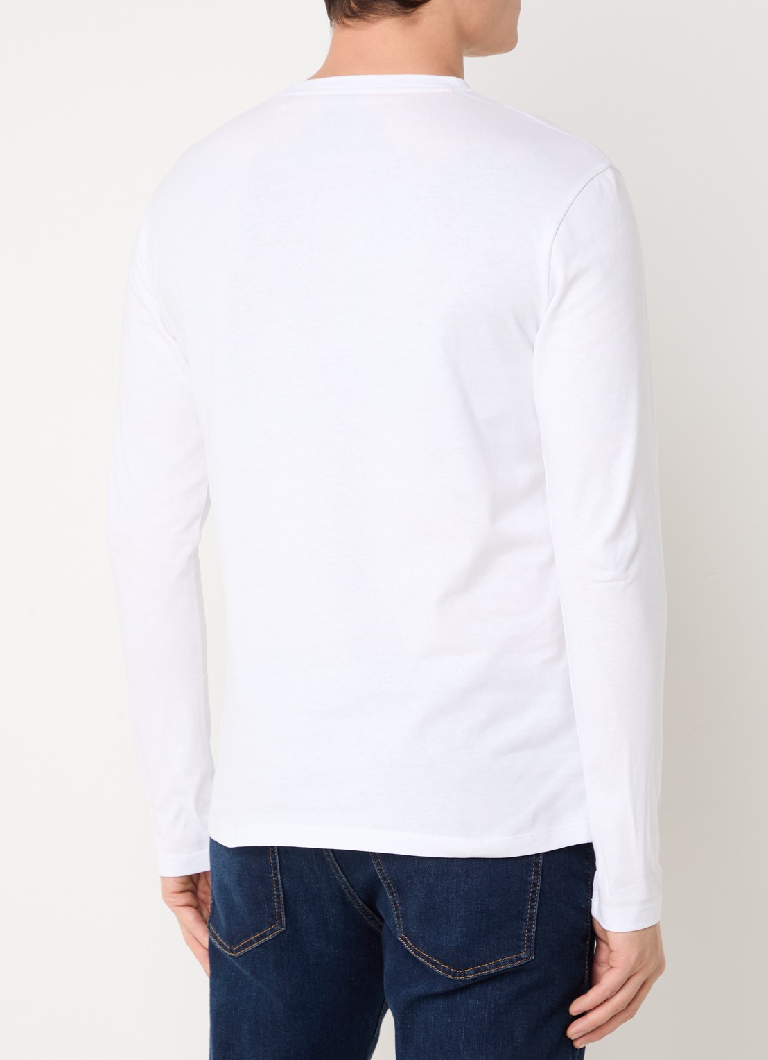 BOSS Tacks longsleeve met logo - achterkant 4 wit