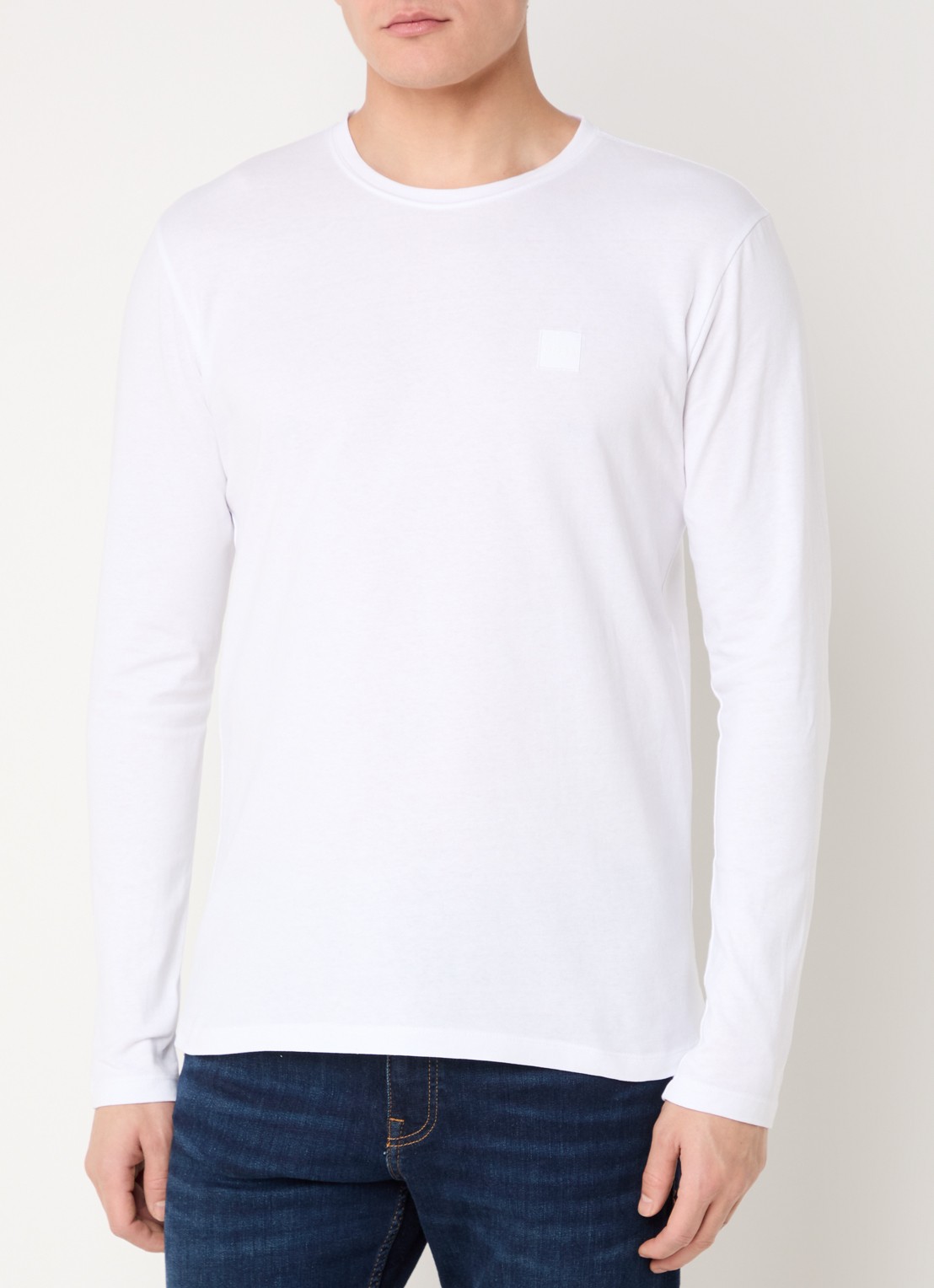 BOSS Tacks longsleeve met logo - detail 3 wit