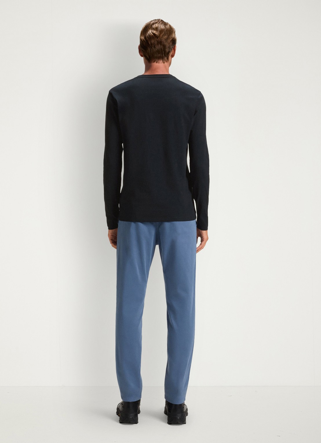 BOSS Tacks longsleeve met logo - achterkant 5 donkerblauw