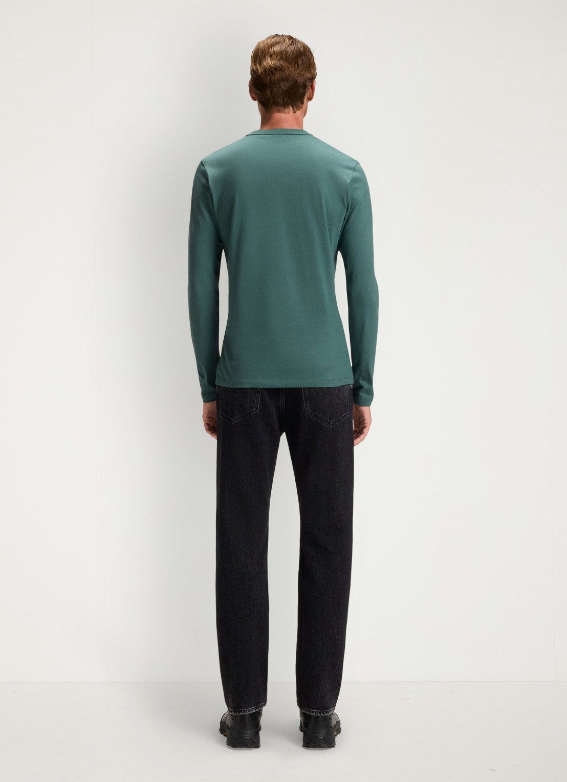 BOSS Tacks longsleeve met logo - achterkant 5 zeegroen