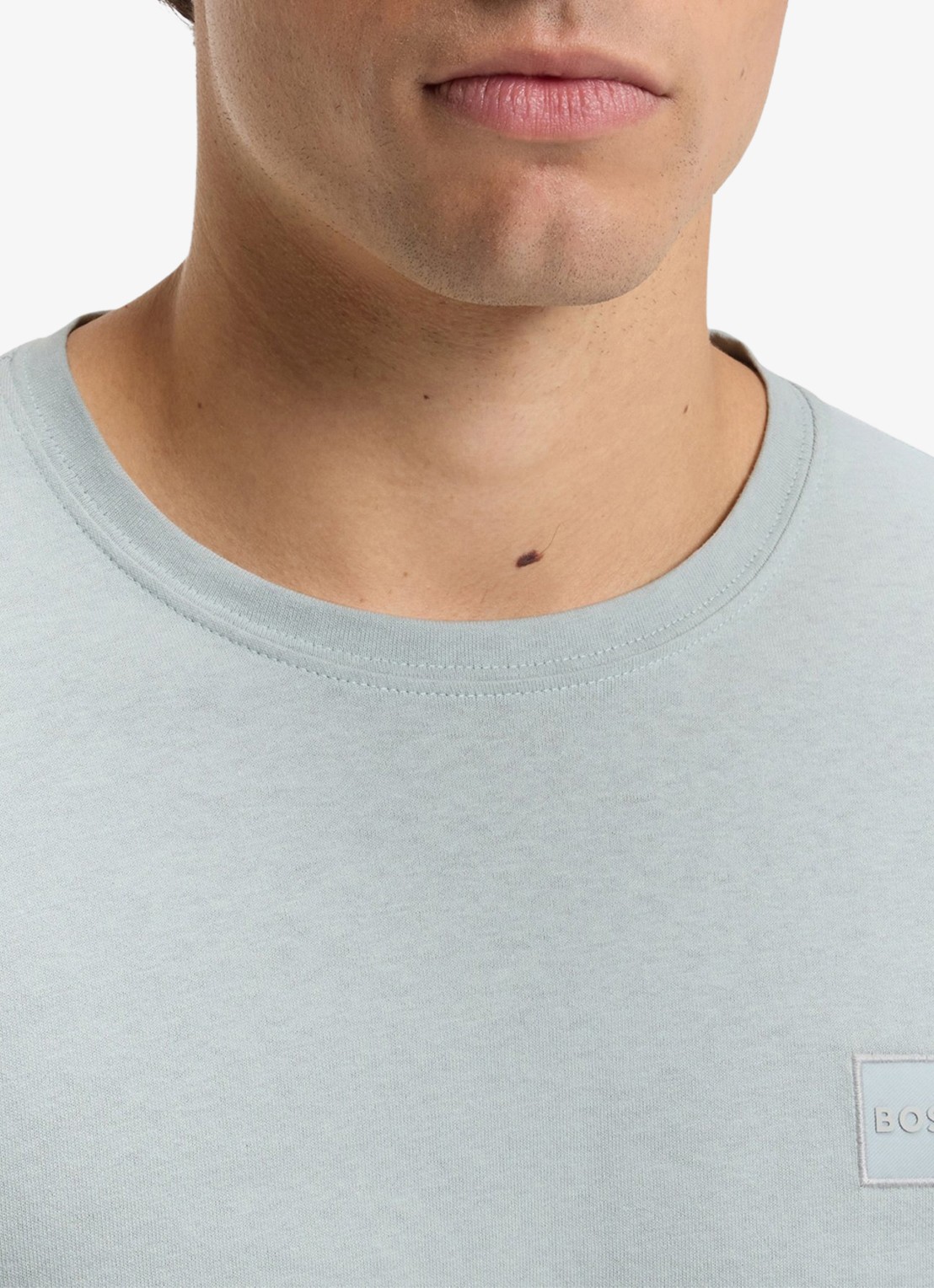 BOSS Tacks longsleeve met logo - detail 5 lichtgrijs