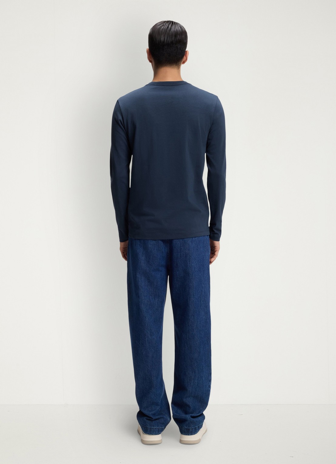 BOSS Tacks longsleeve met logo - achterkant 3 blauw