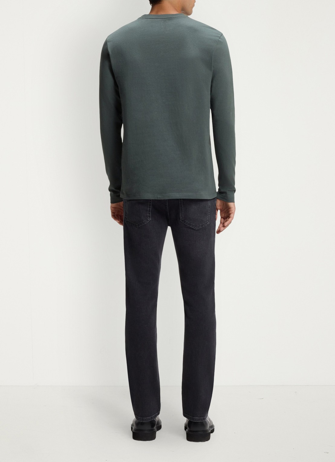 BOSS Tacks longsleeve met logo - achterkant 4 open green-377 / groen