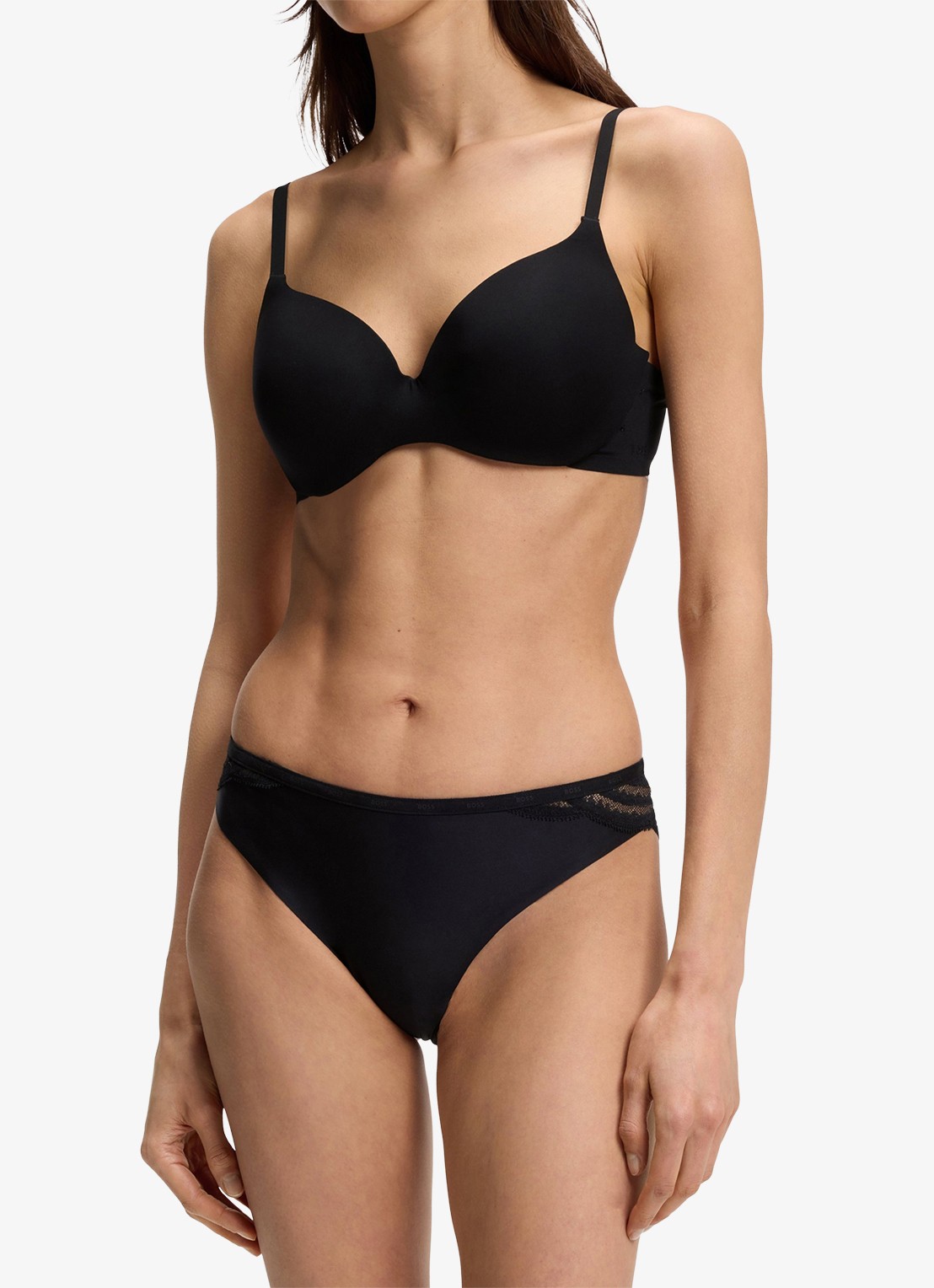 BOSS Tanga met kant 3-pack - detail 2 zwart