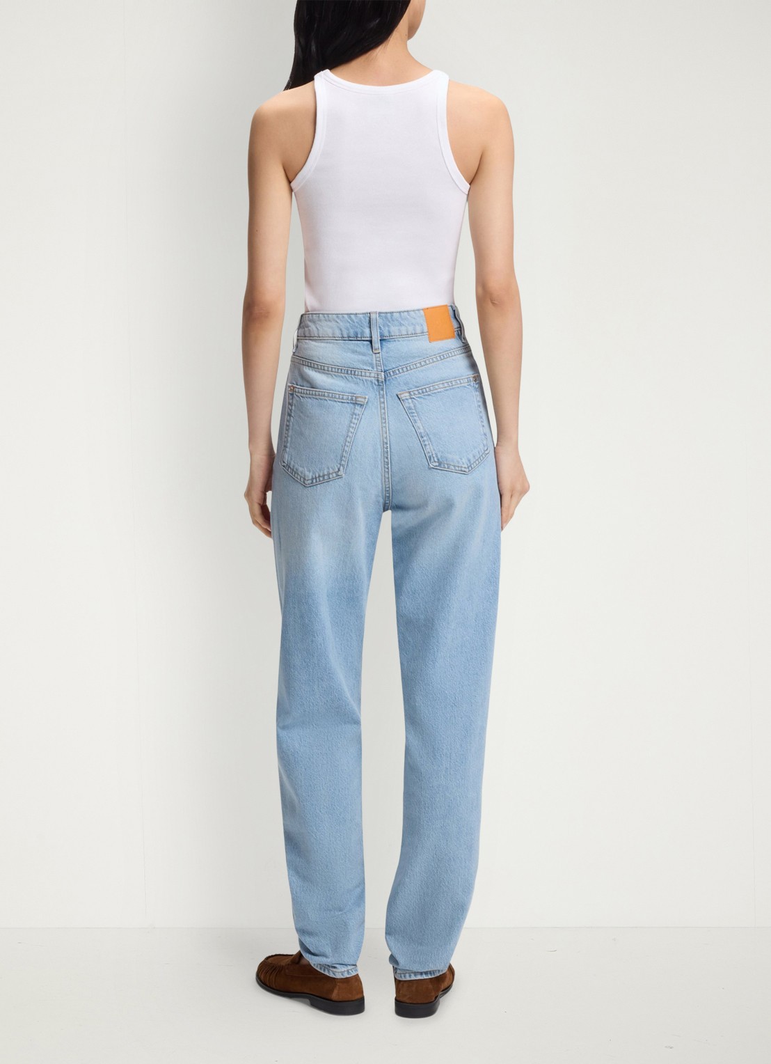 BOSS Tanktop in katoenblend - achterkant wit