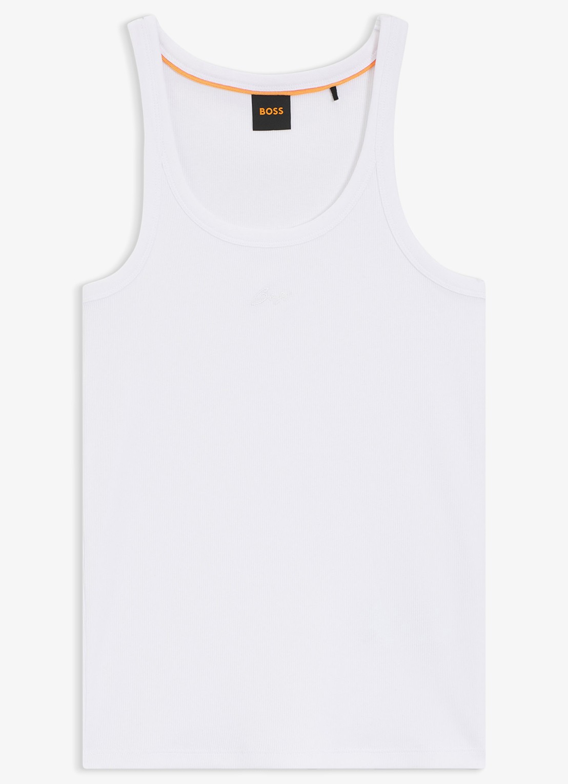 BOSS Tanktop in katoenblend - voorkant 2 wit