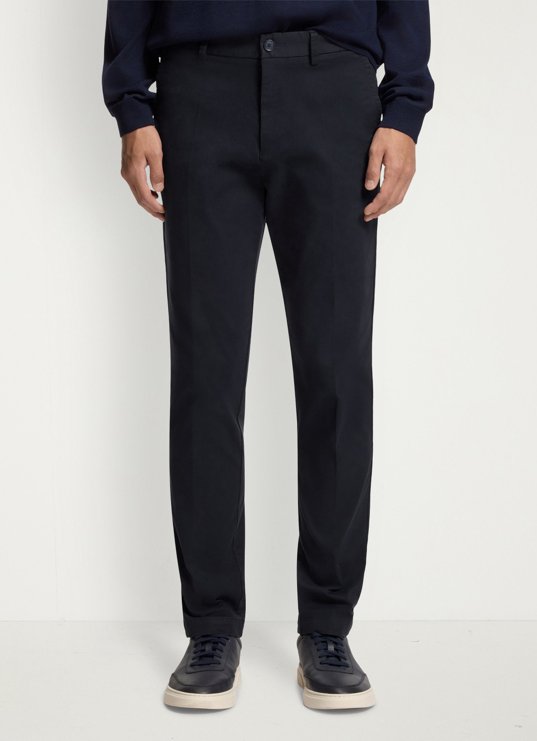 BOSS Tapered fit chino in katoenblend - detail 4 blauw