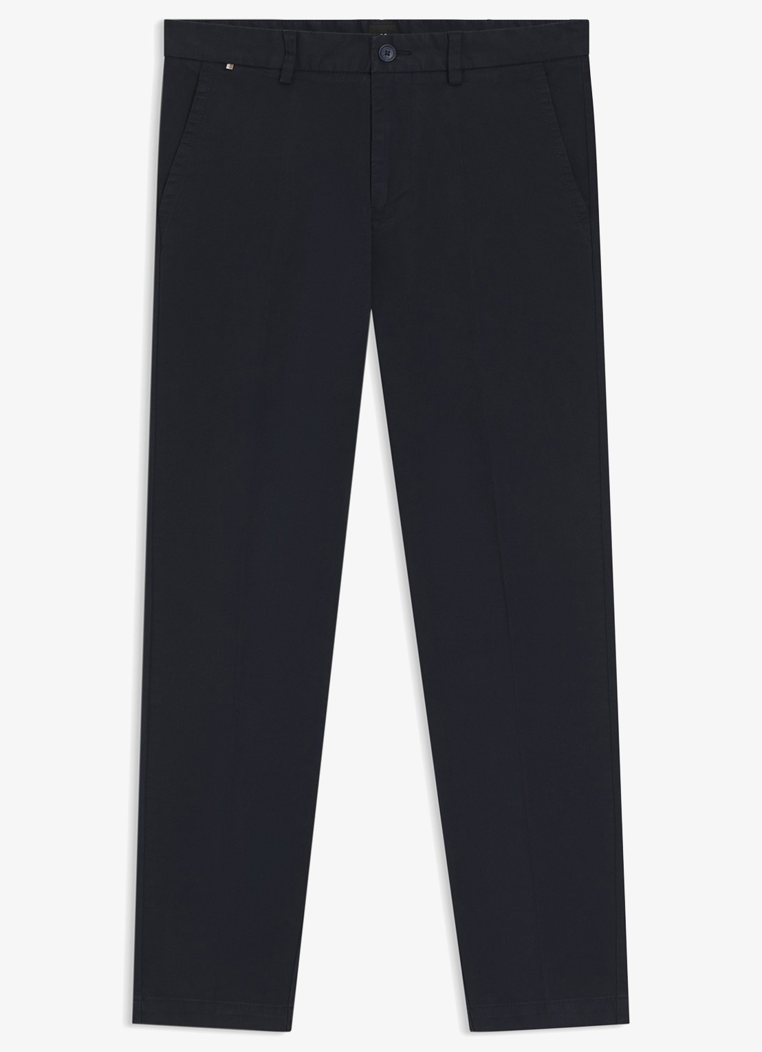 BOSS Tapered fit chino in katoenblend - voorkant 2 blauw