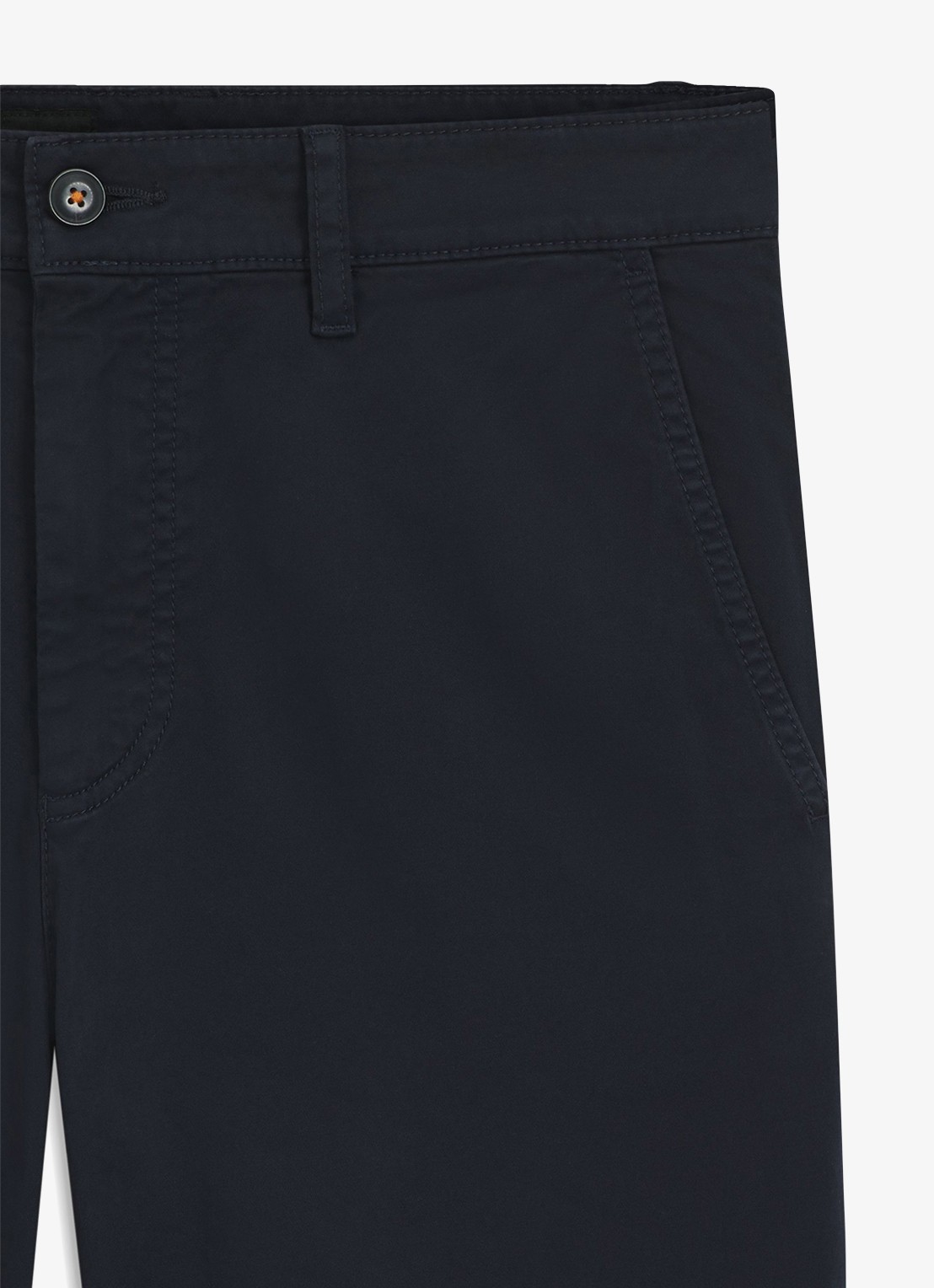 BOSS Tapered fit chino met steekzakken - detail 2 donkerblauw