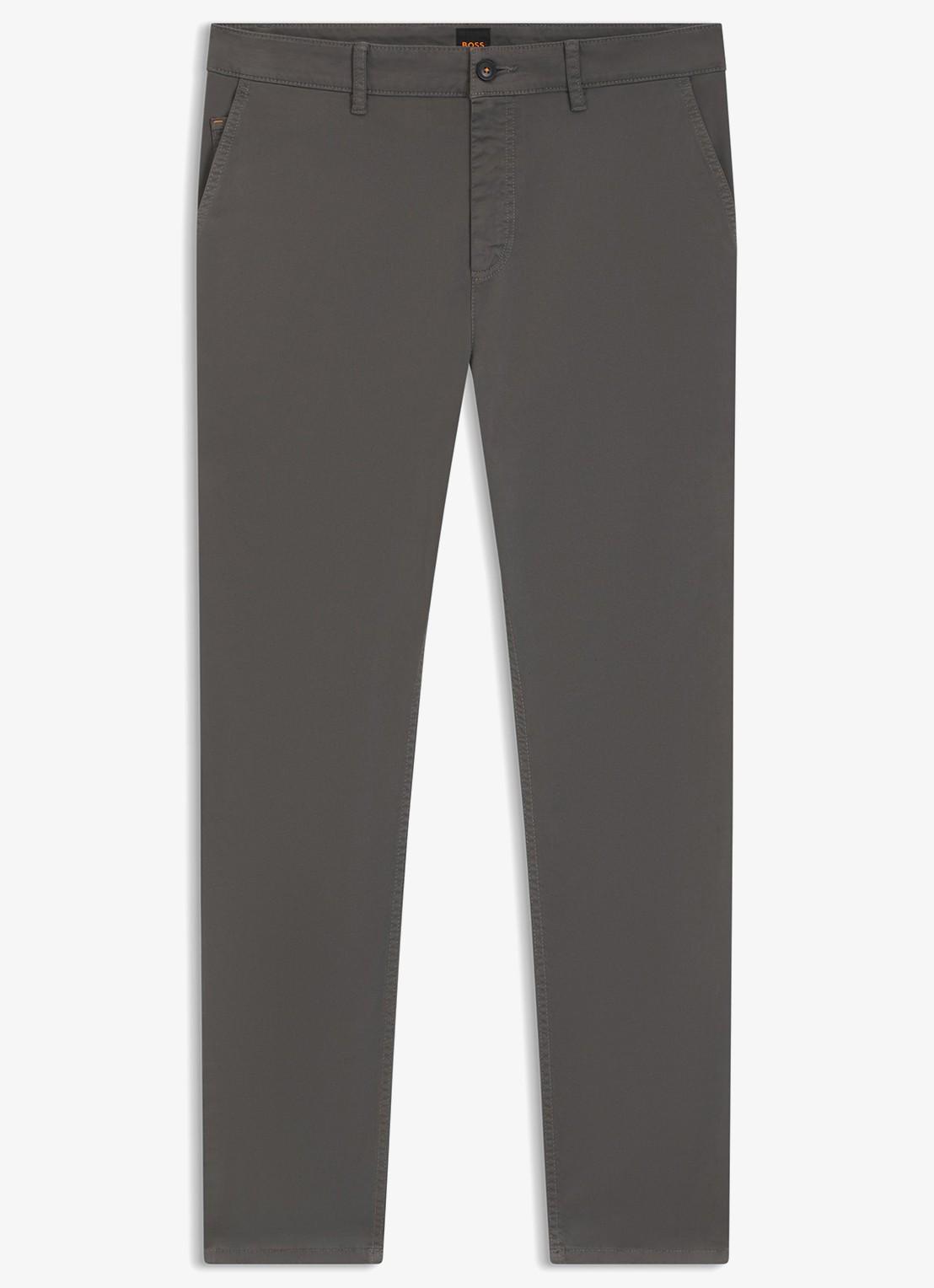 BOSS Tapered fit chino met steekzakken - voorkant 5 grijs