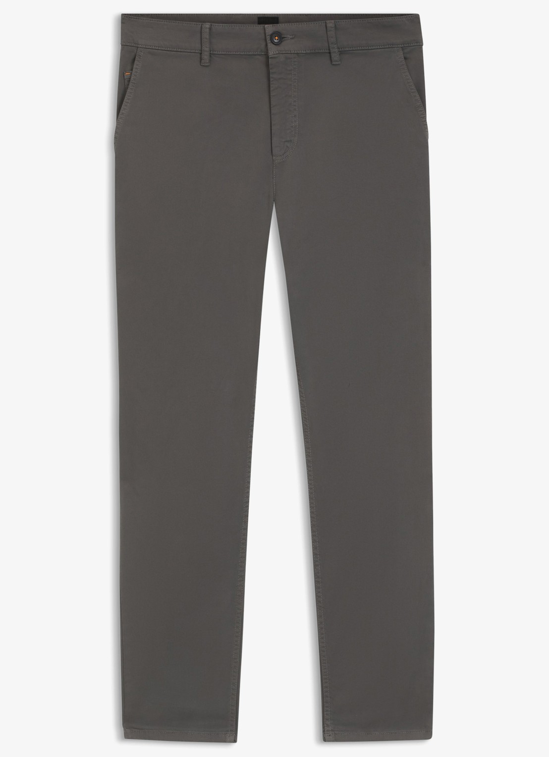 BOSS Tapered fit chino met steekzakken - voorkant 5 grijs