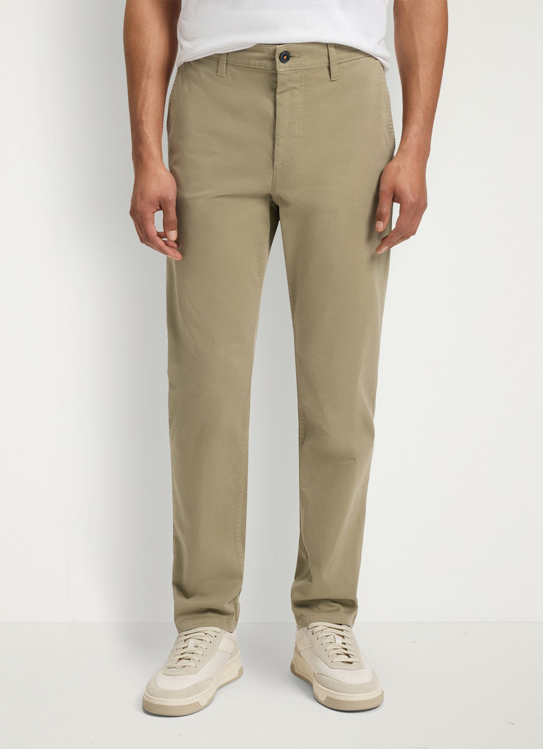 BOSS Tapered fit chino met steekzakken - detail 3 khaki
