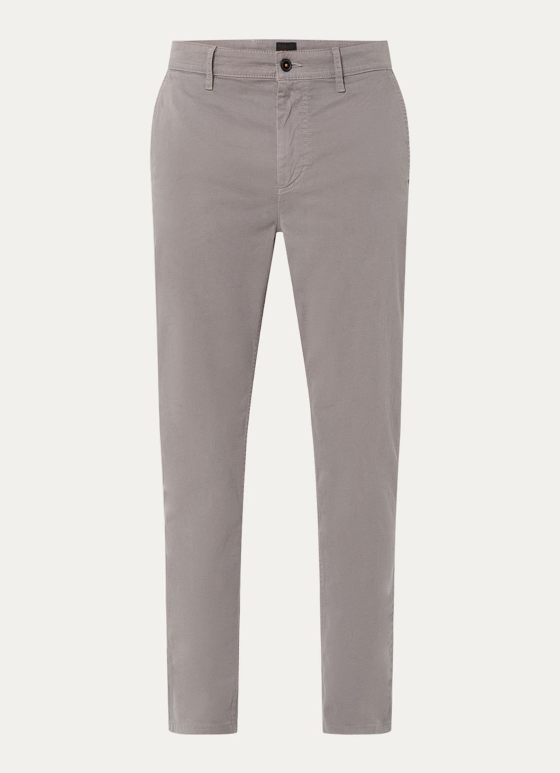 BOSS Tapered fit chino met steekzakken - voorkant lichtgrijs