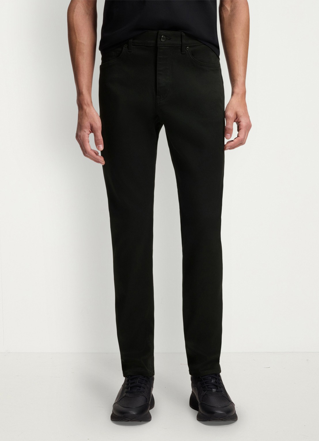 BOSS Tapered fit jeans met steekzakken - detail 4 zwart