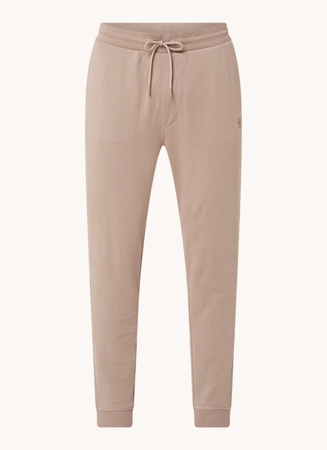 BOSS Tapered fit joggingbroek met logo en steekzakken - voorkant 3 bruin