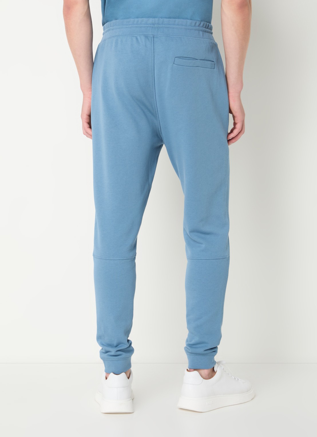BOSS Tapered fit joggingbroek met logo en steekzakken - achterkant 5 staalblauw