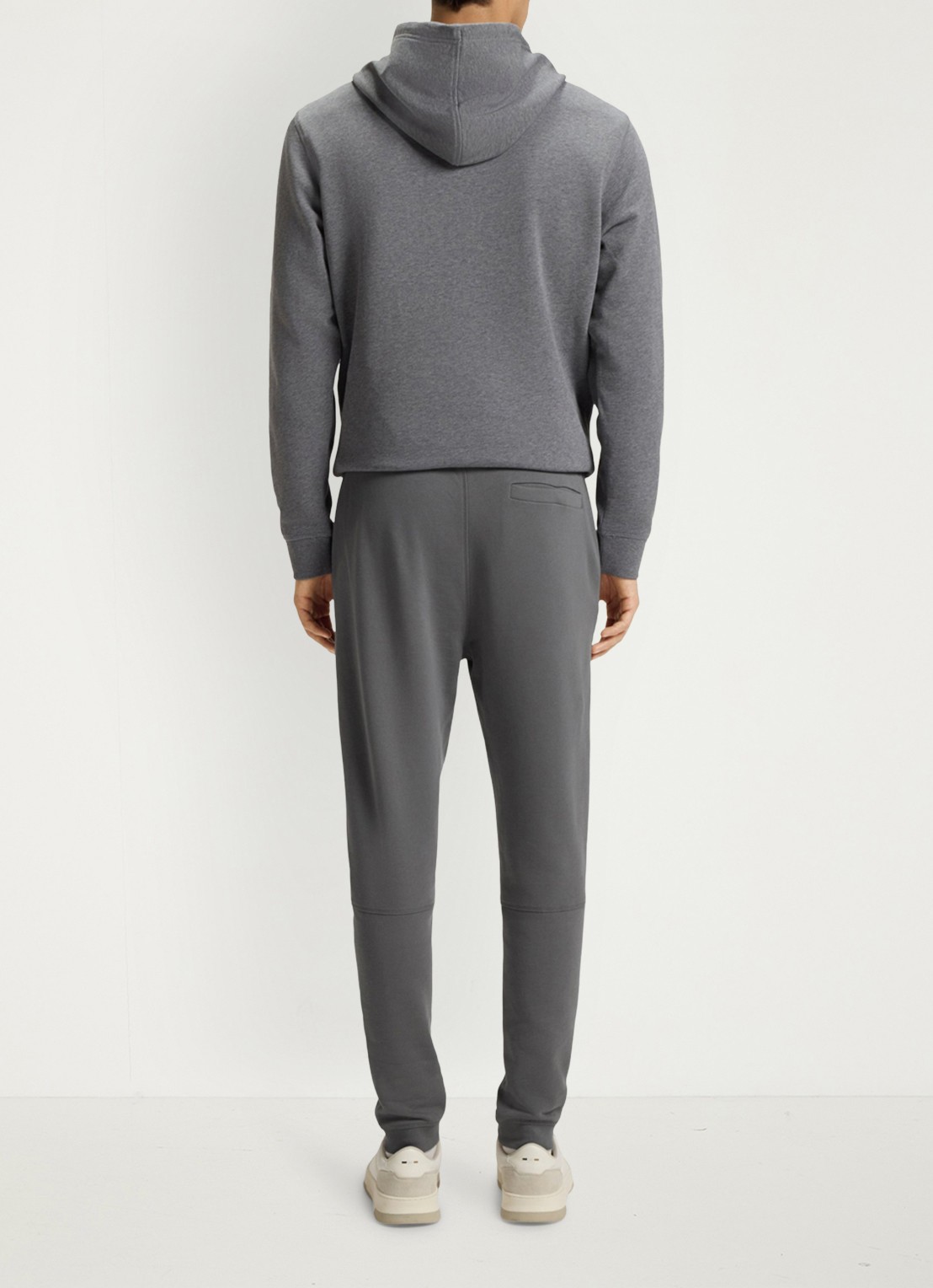 BOSS Tapered fit joggingbroek met logo en steekzakken - achterkant antraciet