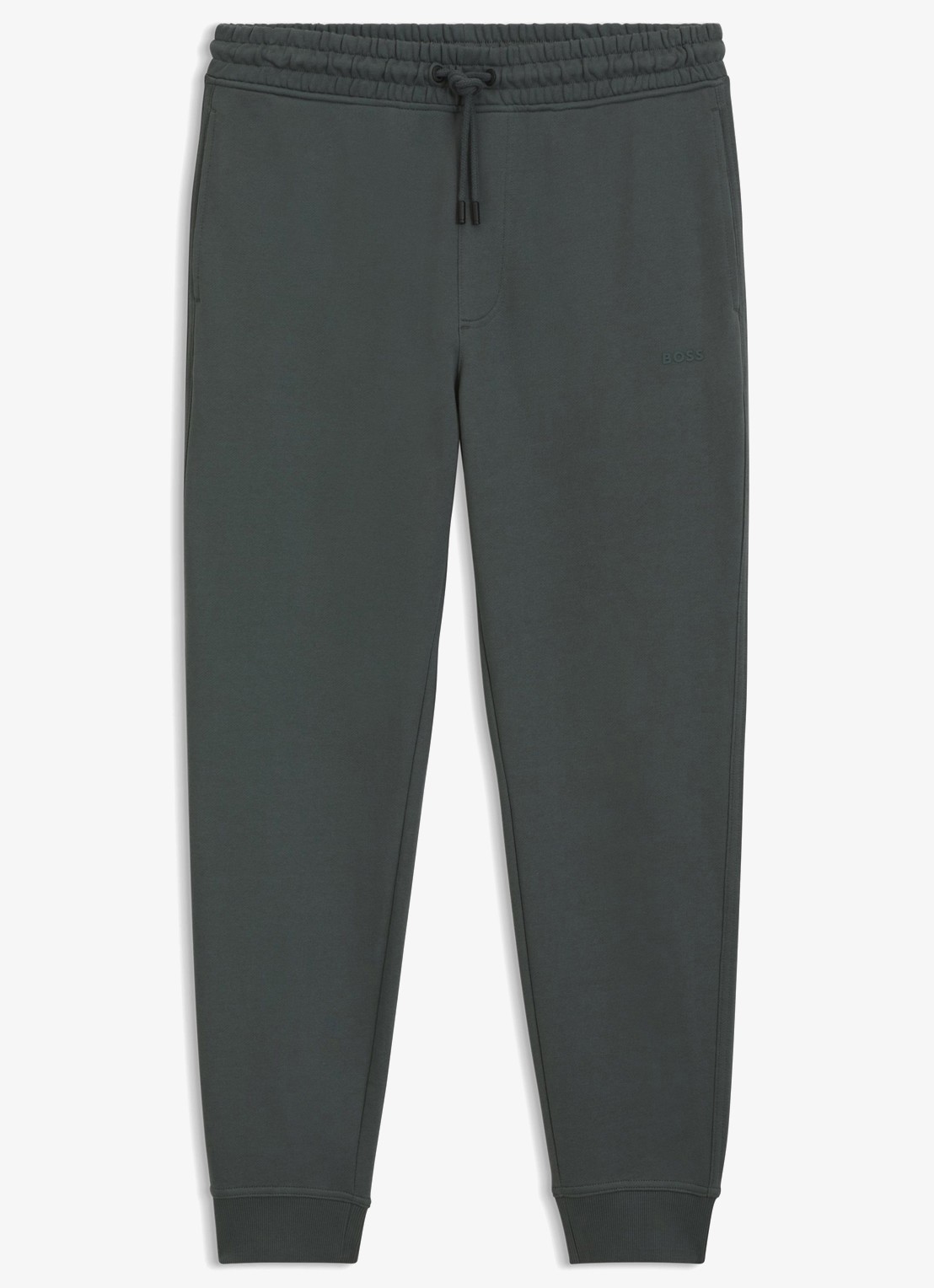 BOSS Tapered fit joggingbroek met logo - voorkant 4 open green-377 / groen