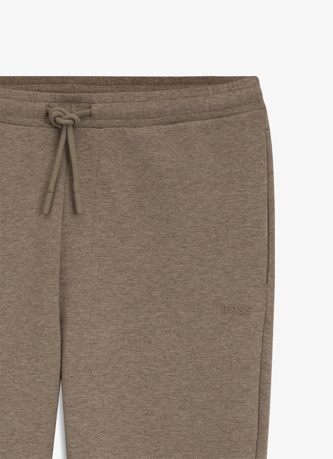 BOSS Tapered fit joggingbroek met logo - detail 3 lichtbruin